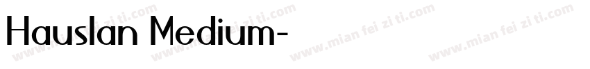 Hauslan Medium字体转换